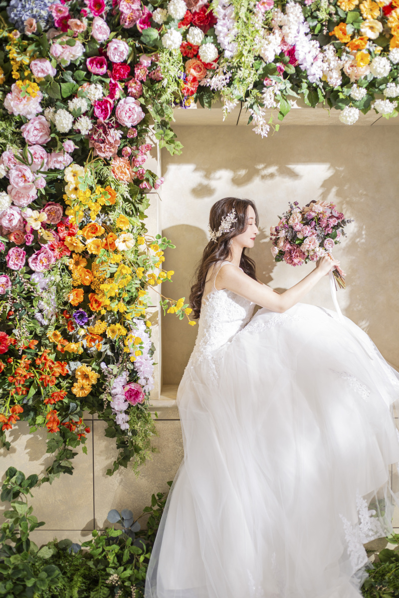 満開のブーケとともに