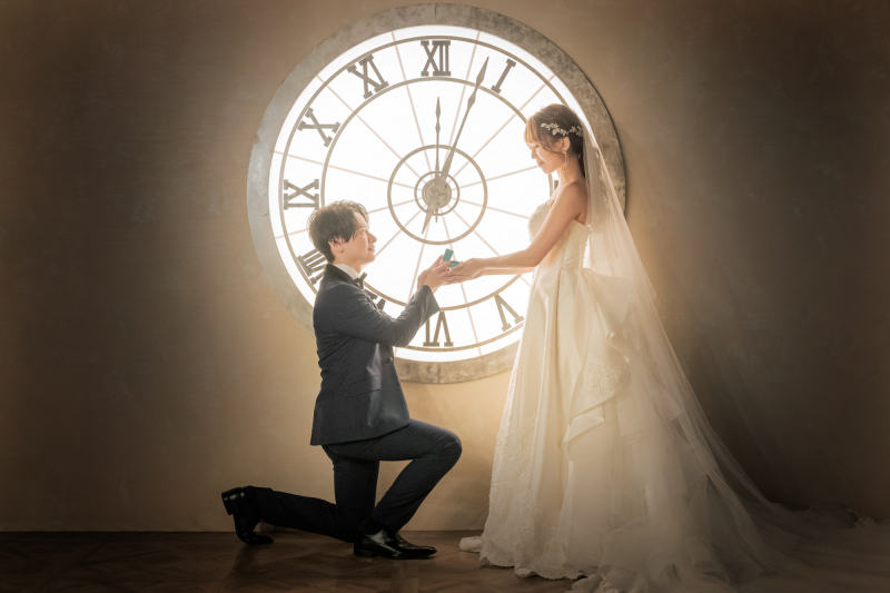 【クロック】プロポーズの瞬間ショット