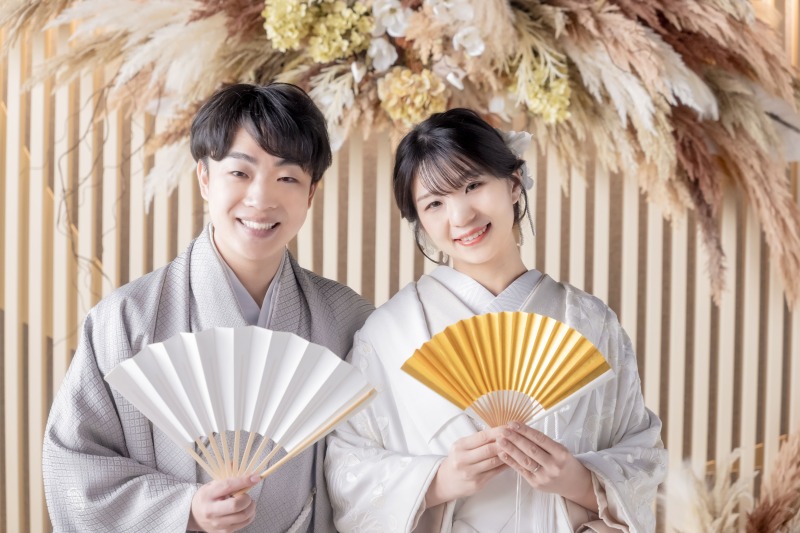 センスを持ってツーショット♪