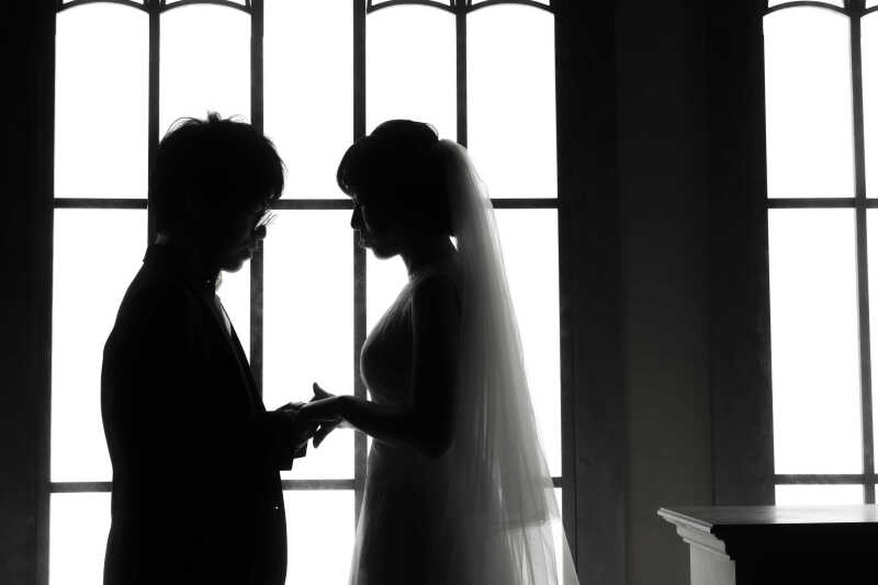 幻想的なシルエットショット✧永遠の誓い