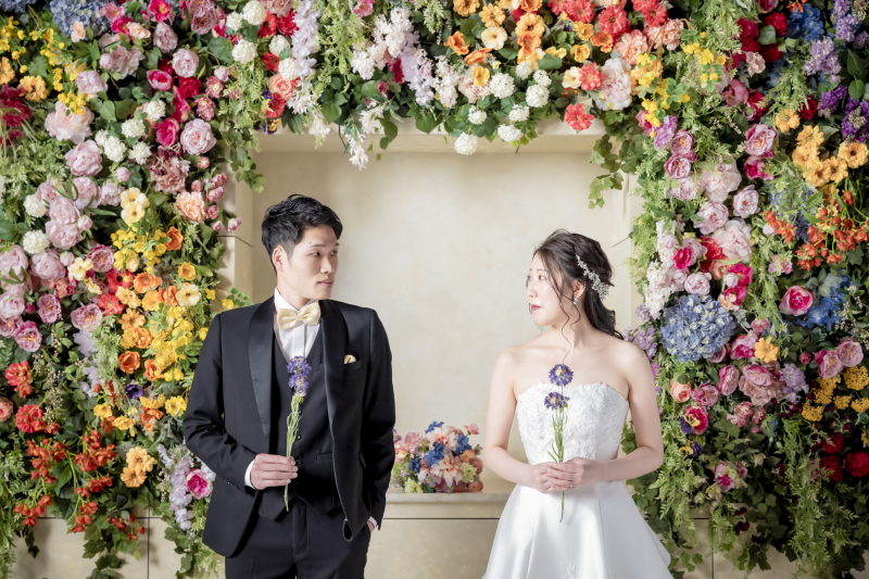 花の壁綺麗だね✨