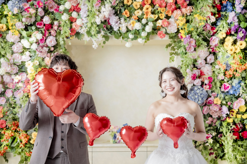 【フラワーウォール】ハートショット!