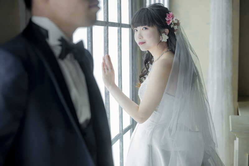 新郎様を見つめる愛らしい表情♡