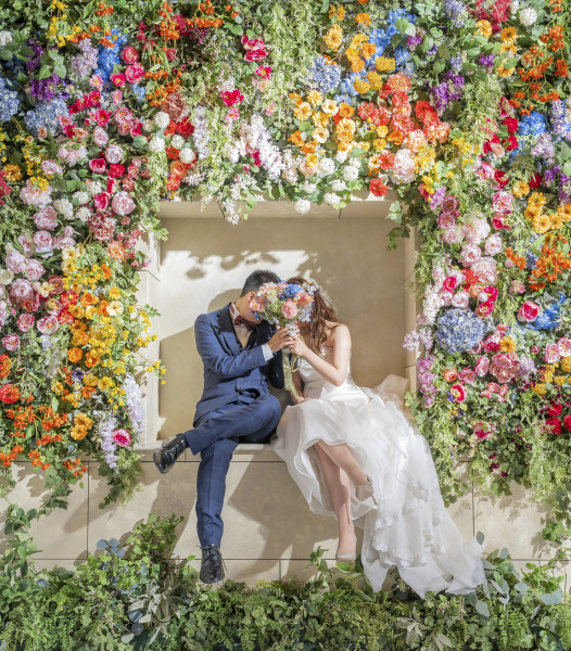 ブーケの向こうで