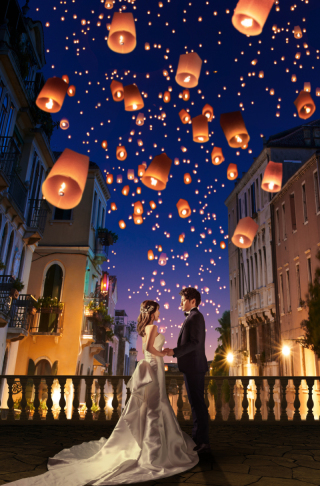 幻想的なランタン、神聖なチャペル、カラフルフラワー♪多彩なフォトウェディング