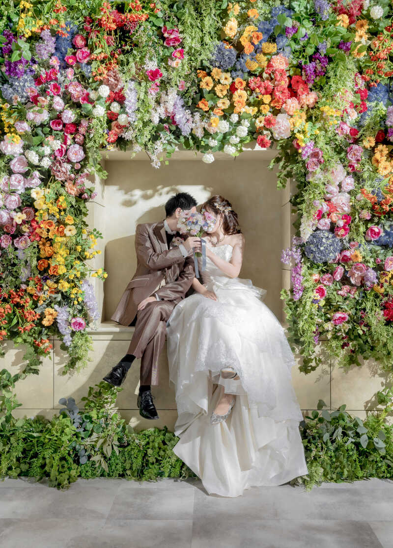 お顔を隠して…♥