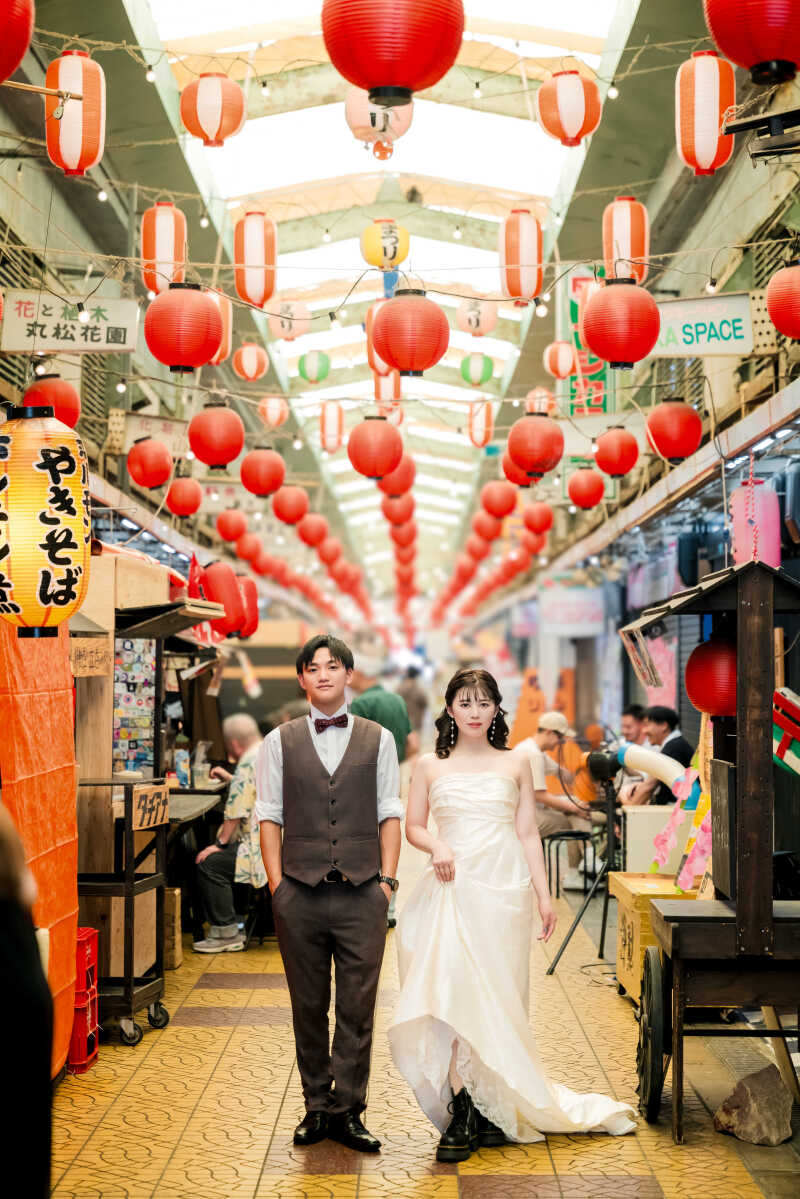 レトロ商店街×ウェディングフォト