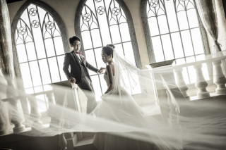 海外風のスタジオで記憶に残る一枚