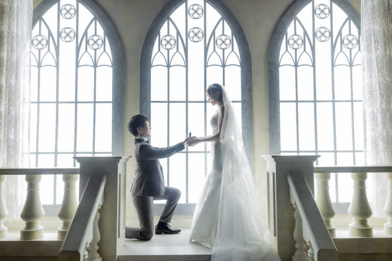 永遠の誓い…ロマンチックなシーンチャペル