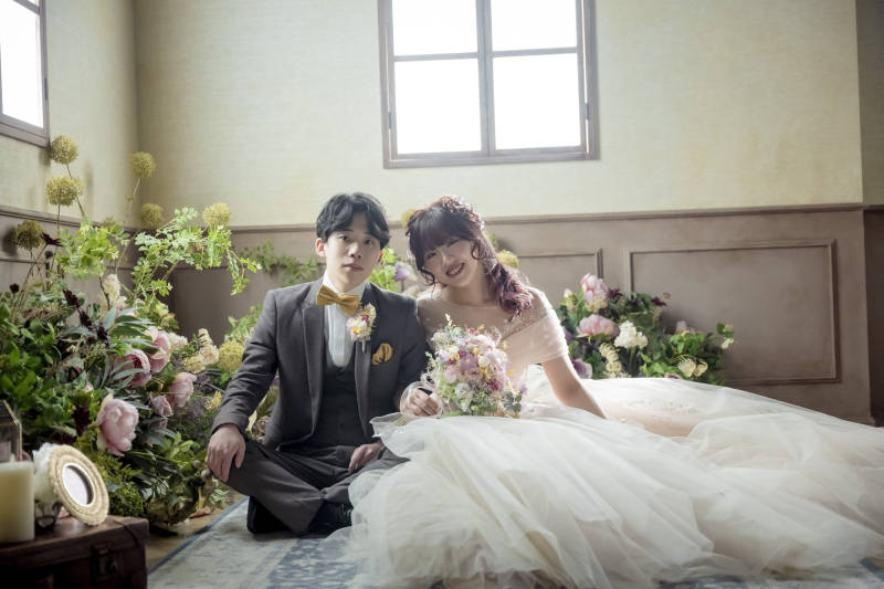 お座り寄り添いショット@キャノピーデイタイム