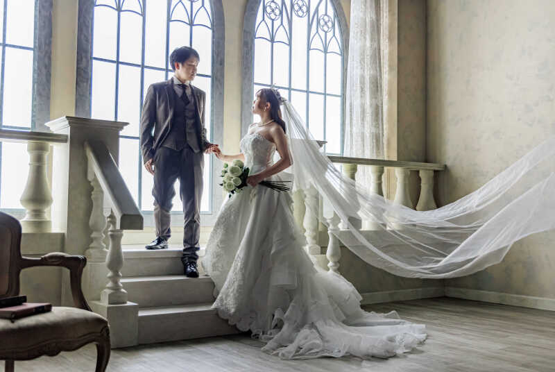 柔らかに舞う純白のベール♡