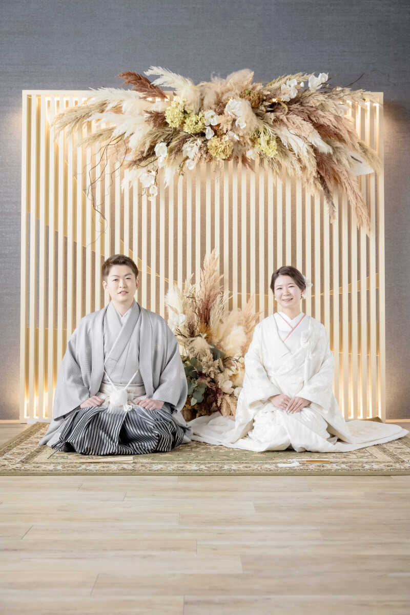 和装でしっとり、ご挨拶ショット