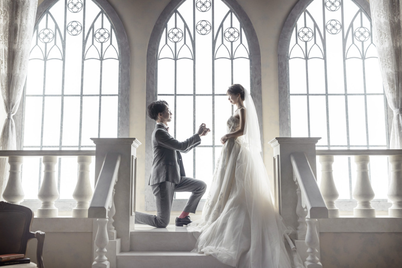 貸切りスタジオだから大胆にプロポーズシーンも