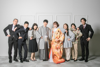 家族でのウェディングフォト