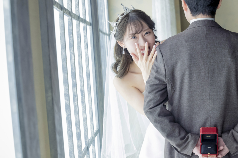 【チャペル】ご新婦様×リングショット