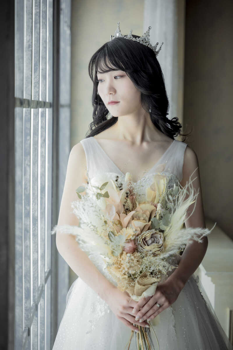 ご新婦様ソロショット。透き通るような美しさ