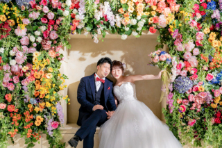 フラワーウォールで楽しく