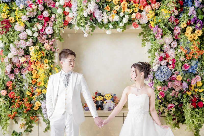 フラワーウォール×ラッキーアイテム