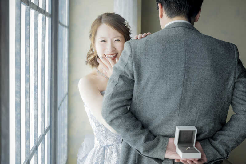 新郎様からのサプライズ!キュートな表情にも注目♪