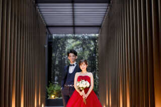 御堂筋の街並みとともに。遠方から叶えた素敵なウェディングフォト✧