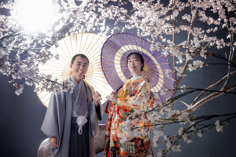 桜×和装×ドレス　全部叶うフォトウェディング
