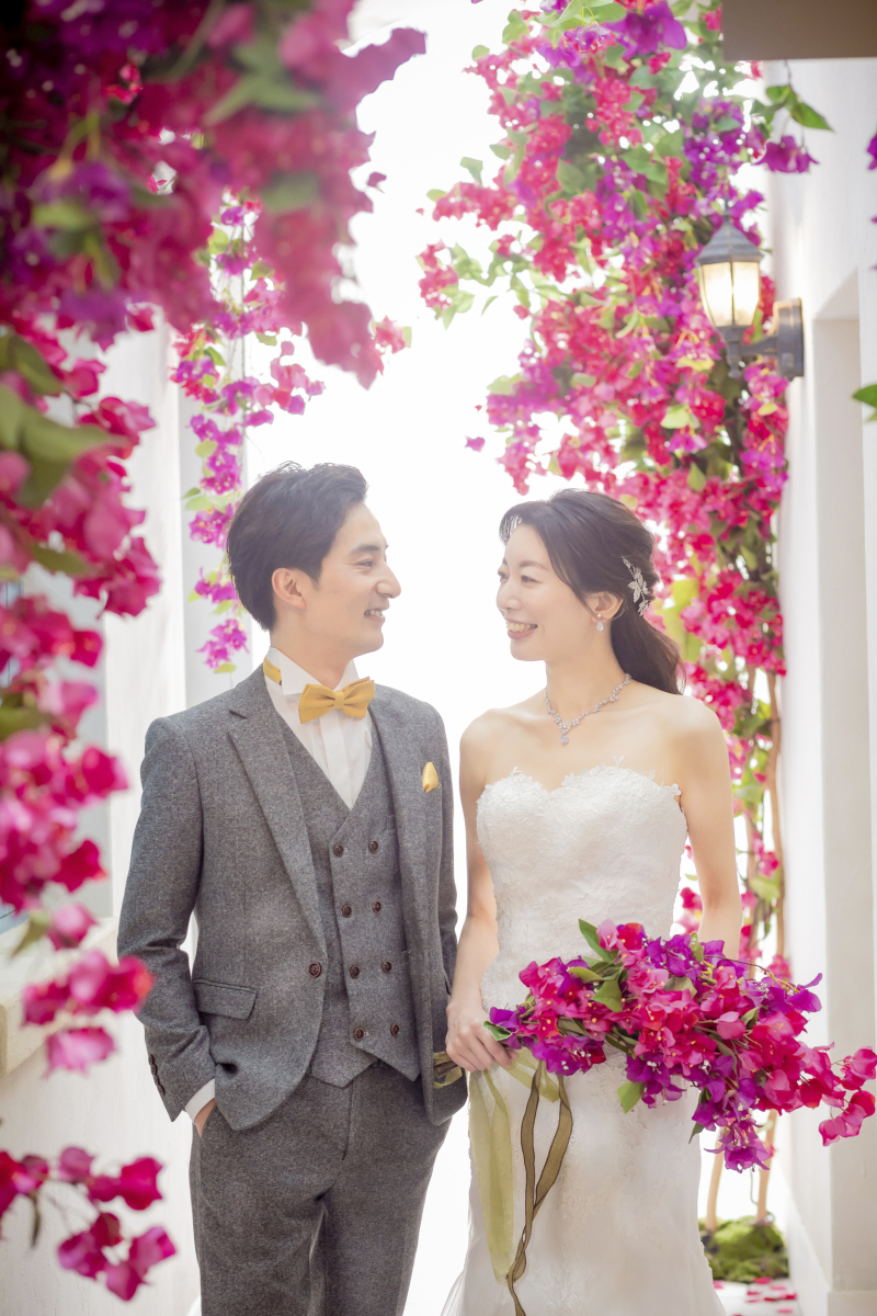 笑顔の新郎新婦様