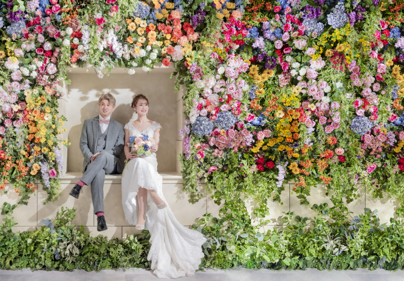 【フラワーウォール】足組みショット