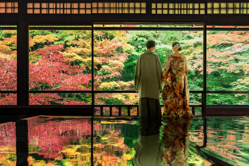 美しい瑠璃光院を目の前に‥♪