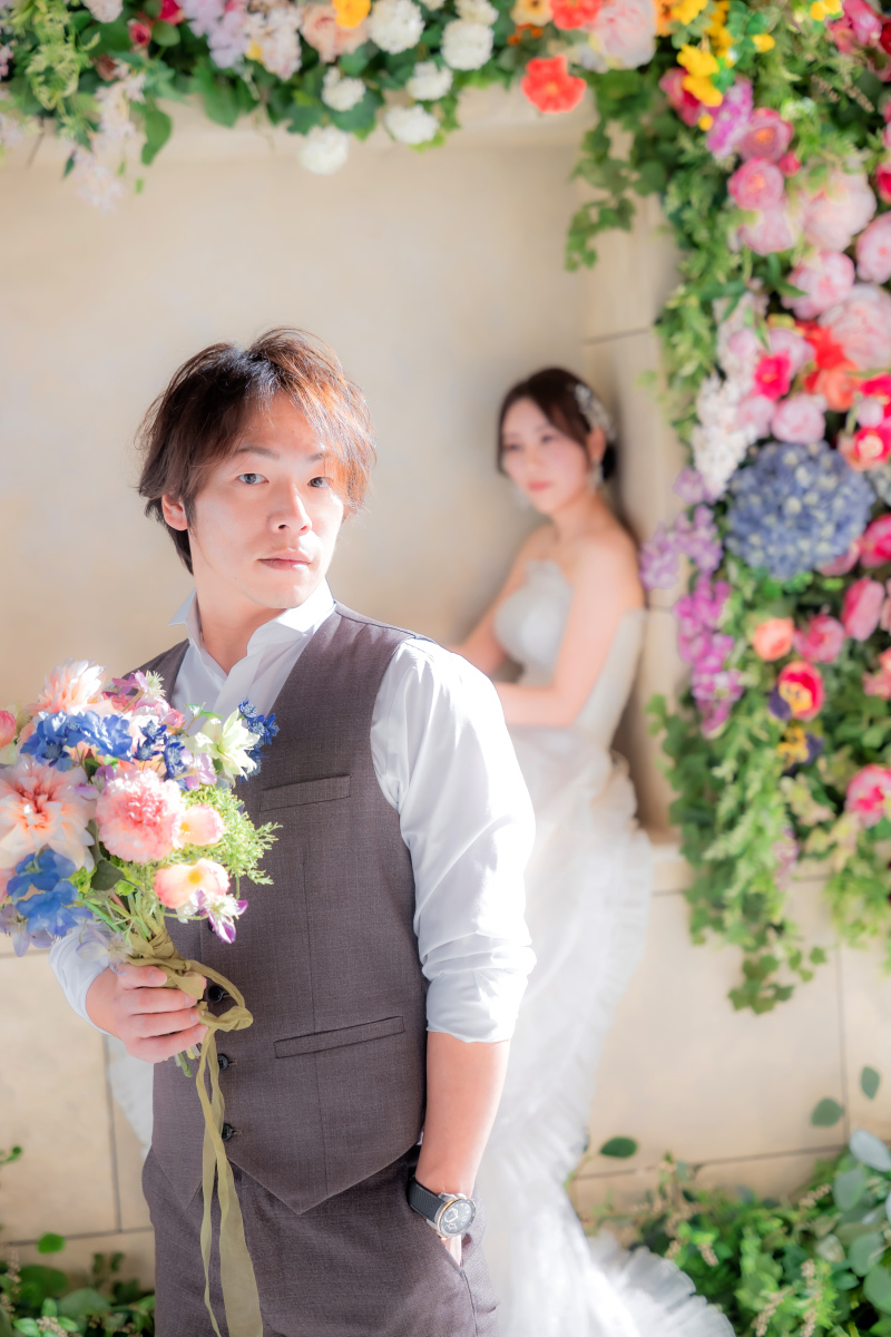 ラストはブーケを届けにロマンチックショット♡