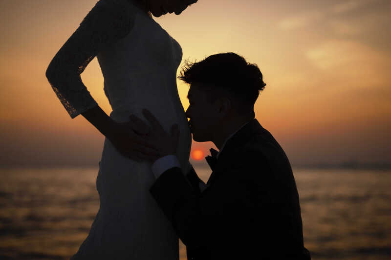 大事なbabyにチュッ♡