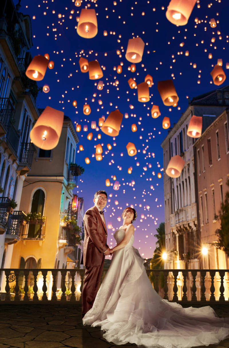 幻想的なランタンシーン