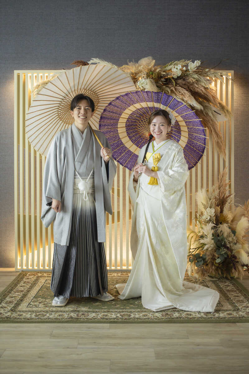 和装ショットもにこやかに♪