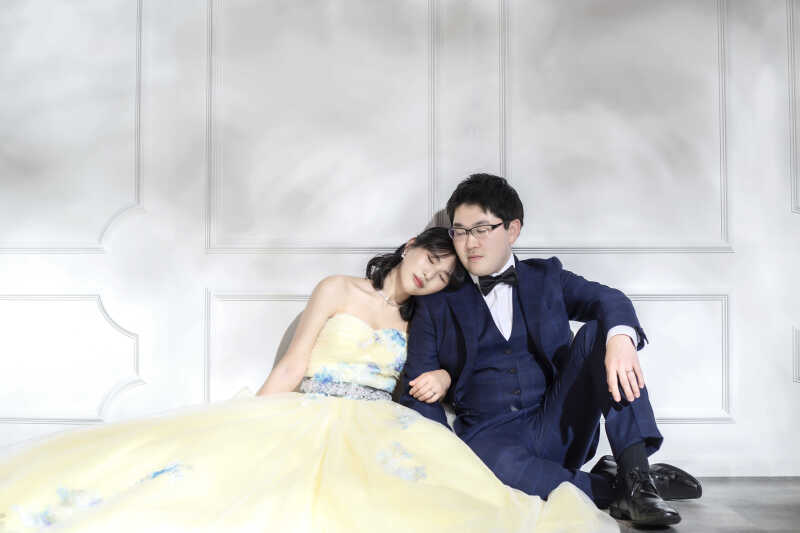 カラードレスにチェンジ シンプルウォールで…