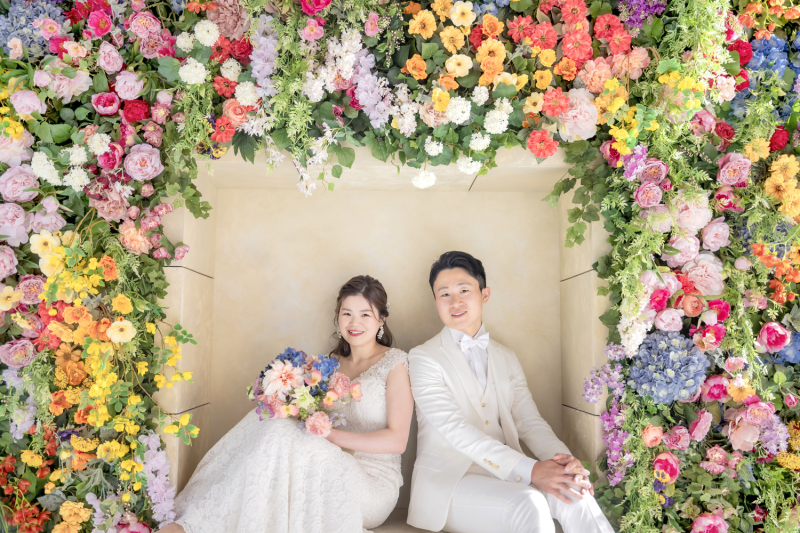 【フラワーウォール】寄り添いショット