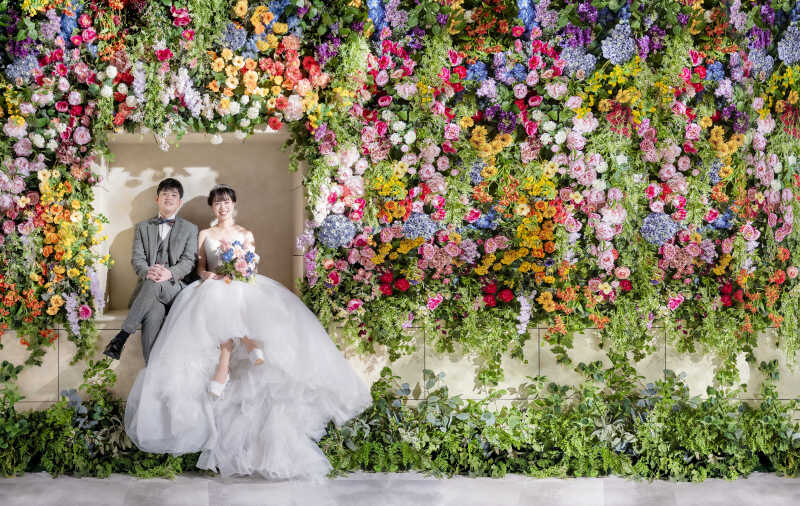 【フラワーウォール】足組みショット