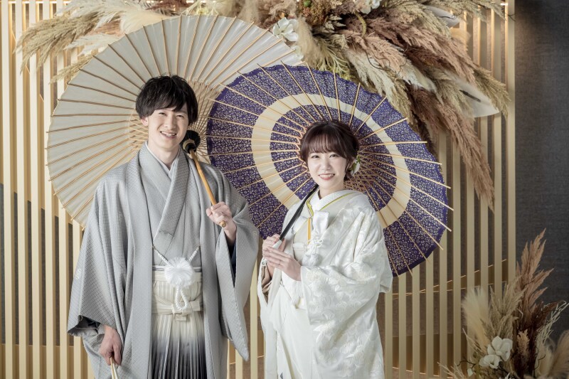 撮りたい白無垢に番傘で撮影スタート