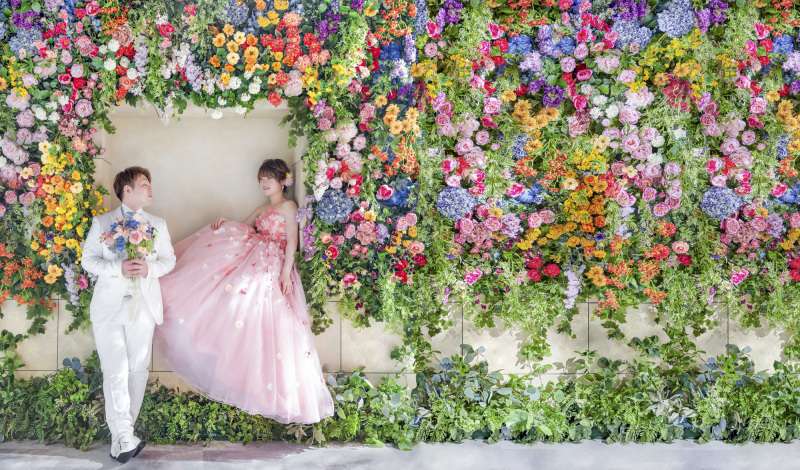 カラフルフラワーに囲まれて♪