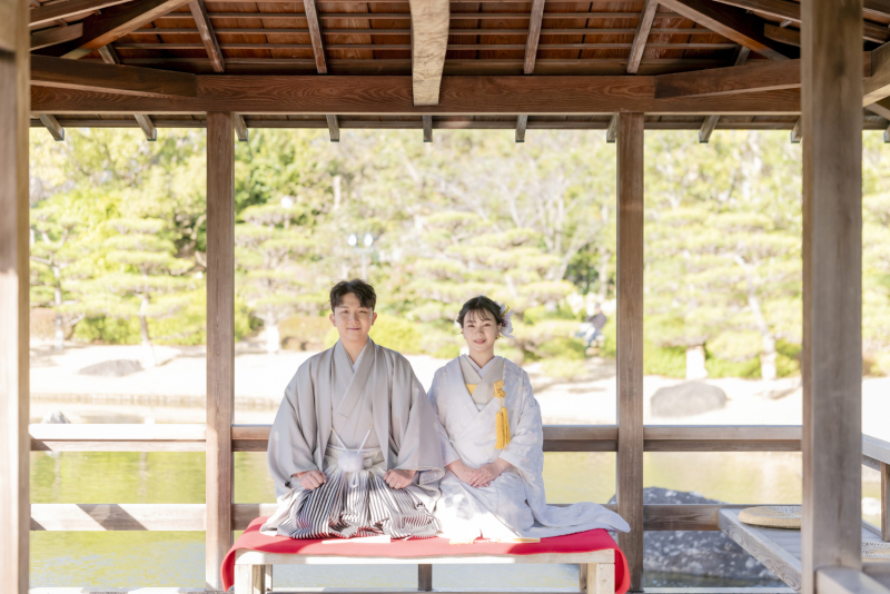 晴れやかなお座りショット