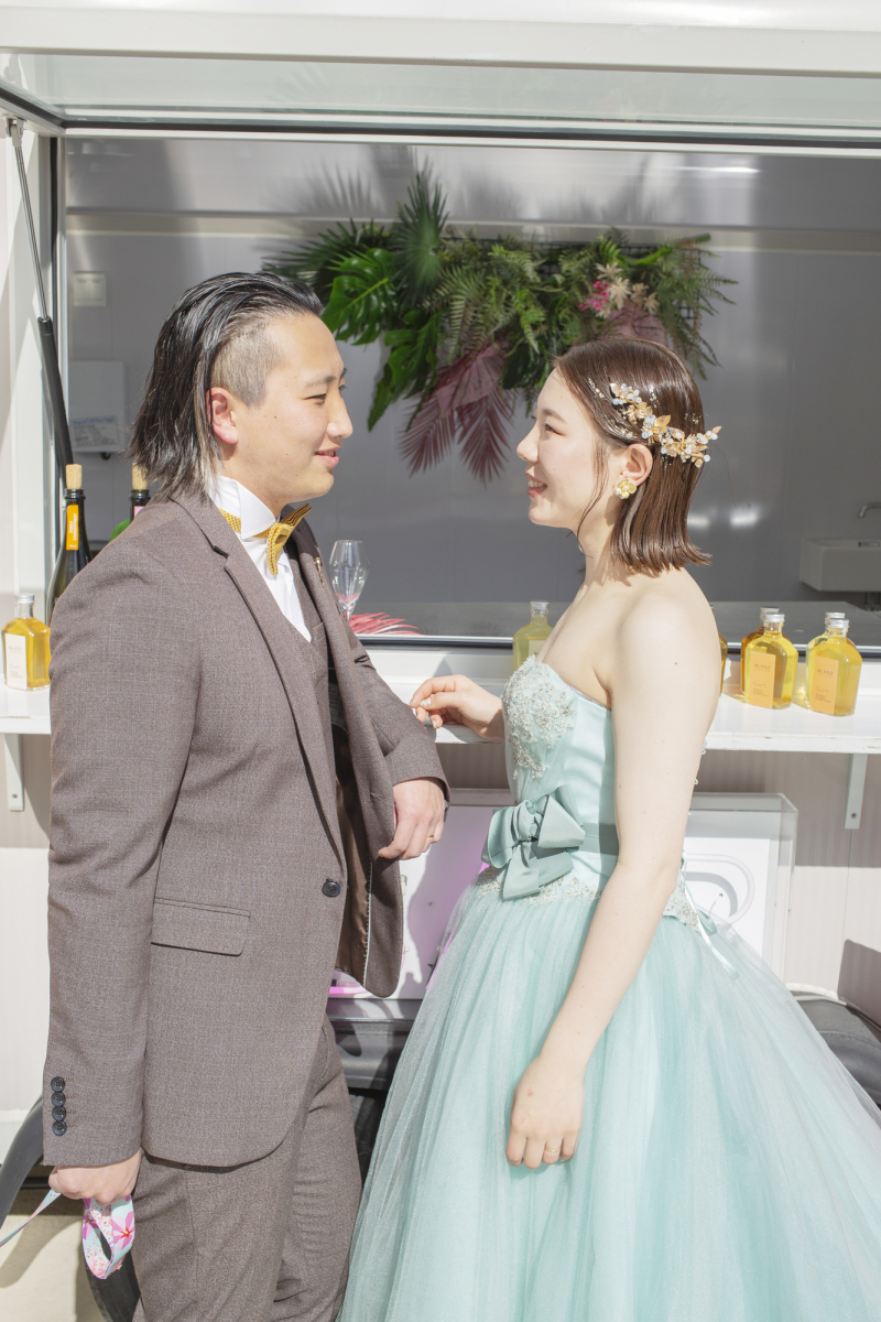 テラス×見つめ合いショット