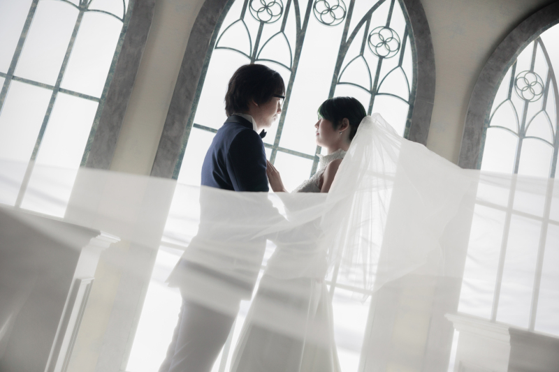 【チャペル】ベールふわりショット