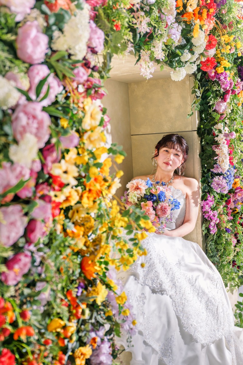 大好きなお花に囲まれて