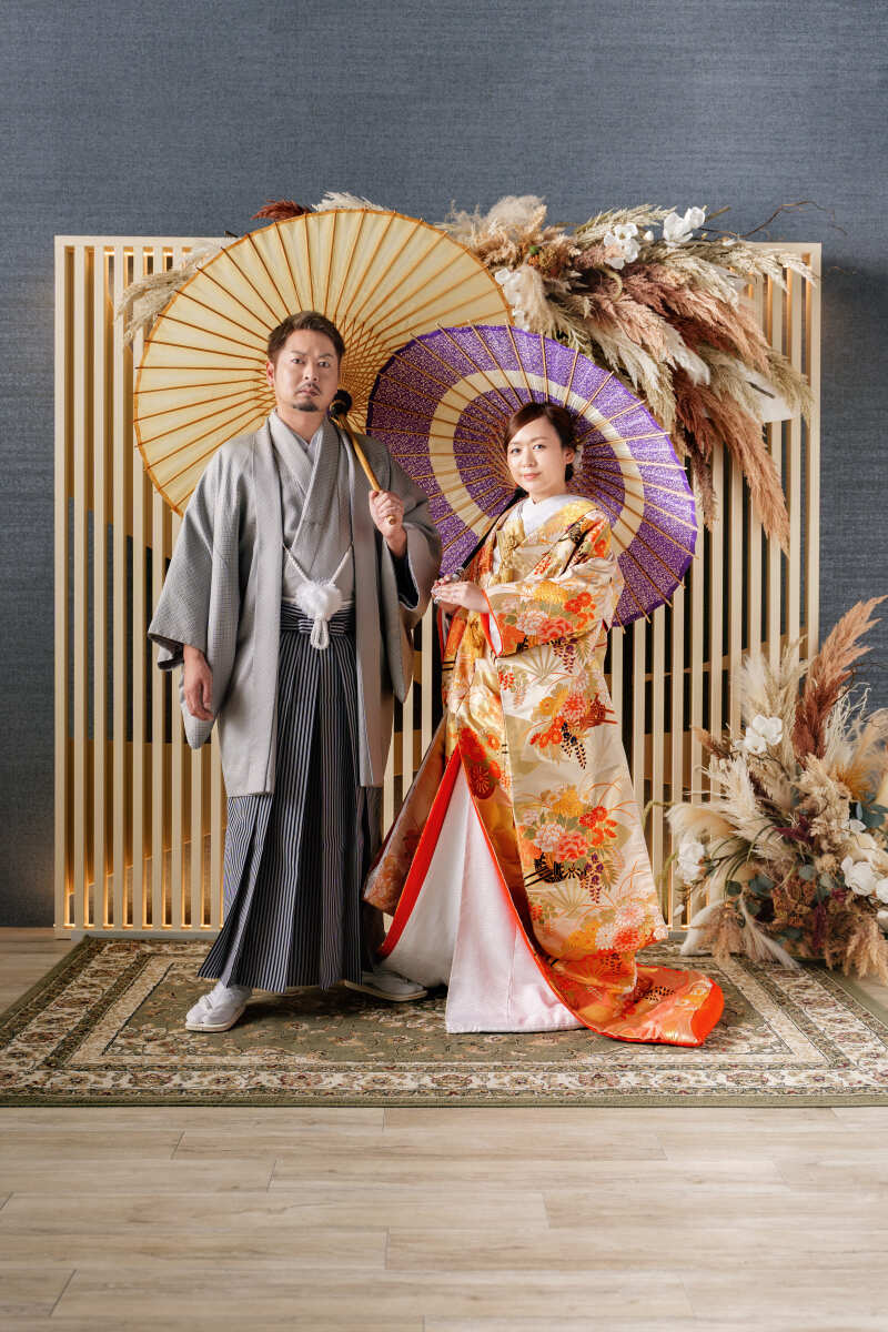 格式ある和装姿に、ふたりらしい穏やかな空気感