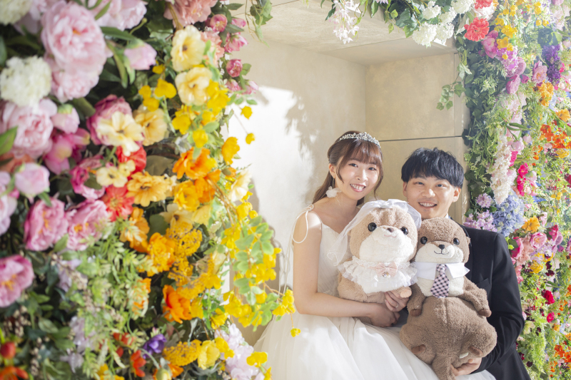 ラストショットもおふたりのメモリアルアイテムと♡