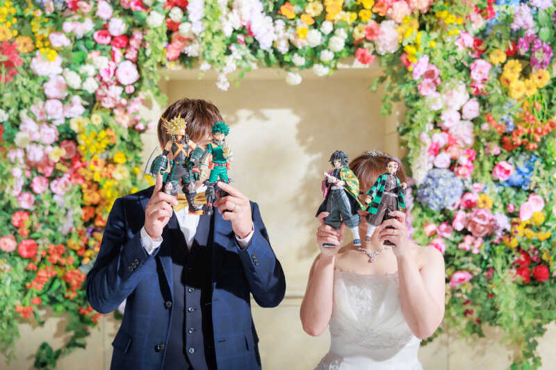 【フラワーウォール】お気に入りのフィギュアと