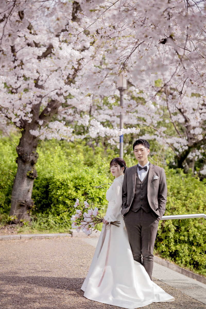 「桜とともに、新たな旅立ち」おふたりの絆