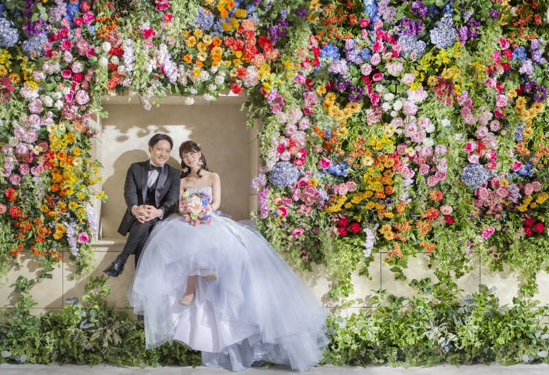 【フラワーウォール】足組みショット