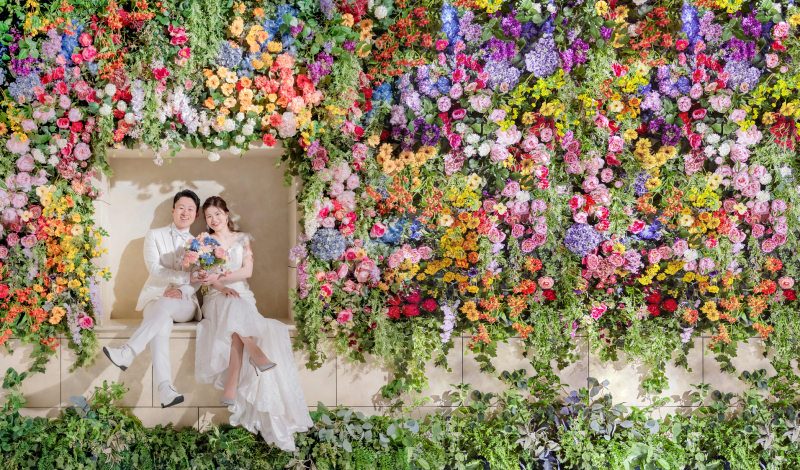 【フラワーウォール】足組みショット