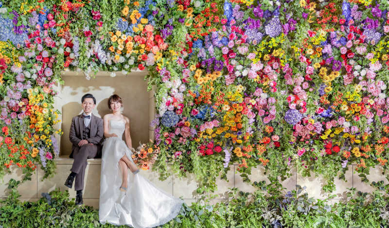 【フラワーウォール】足組みショット