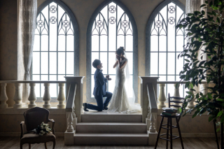 チャペルで指輪を