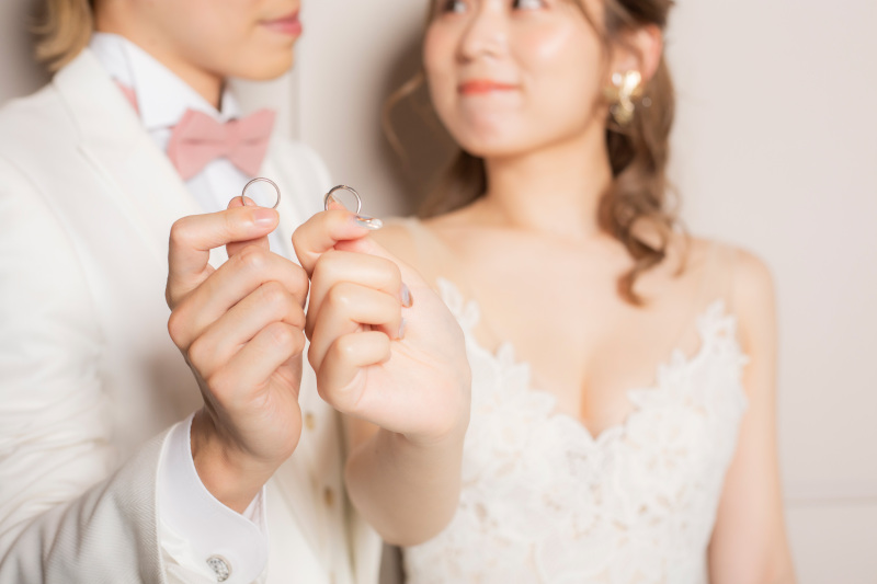 指輪を合わせて・・・